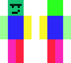 corrupted color man | Minecraft Skin