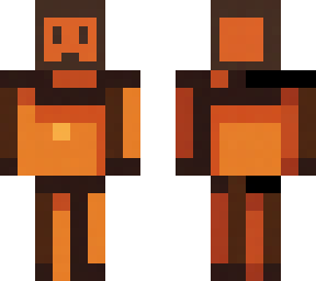 orange block man