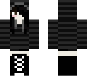 emo girl with hoodie