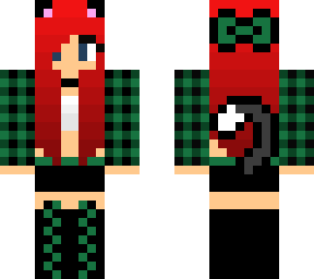green flannel cat