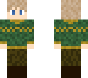 green sweater