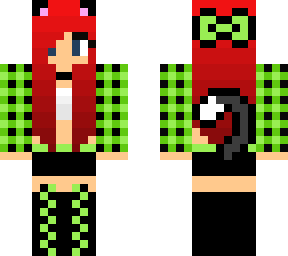 neon green flannel cat