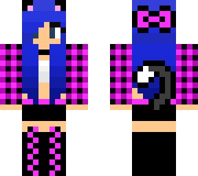 pink flannel cat