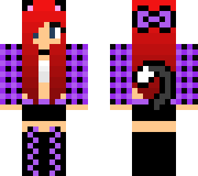 violet flannel cat