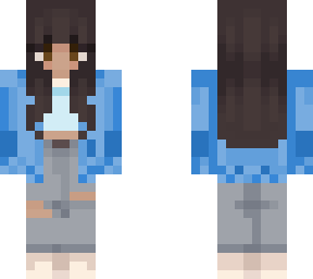 blue brown haired girl