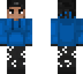 denim tear sweatpants w/ blue hoodie