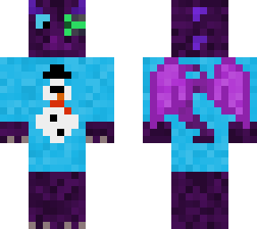 purple dragon with snowman jumper with ibe