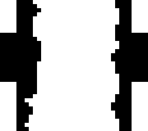 half white hafl black