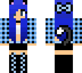 light blue flannel cat