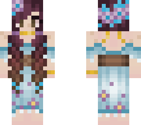 purple and blue flower dress