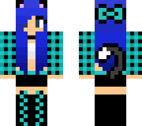 turquoise flannel cat