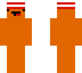 orange bob with sports headband