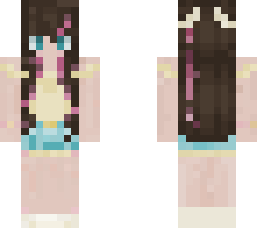 pink streak hair cute girl