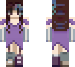 purple dress girl