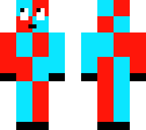 red blue skin man