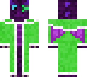 purple dragon, with green christmascape and ibe