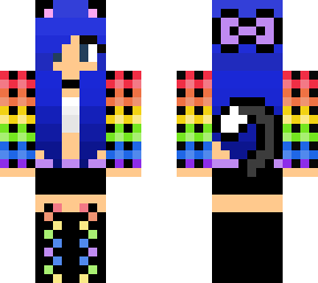rainbow flannel cat