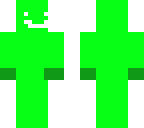 green wonky smile