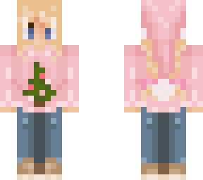 pink holiday sweater