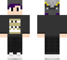 purple hair, pgh sweater, beanie
