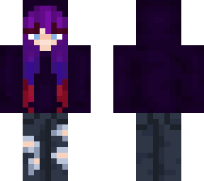 purple hoodie girl
