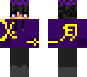 cool minecraft purple boy guy