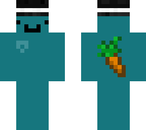 cyan with hat