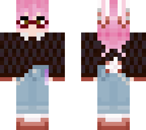 pink-haired jackalope - black sweater