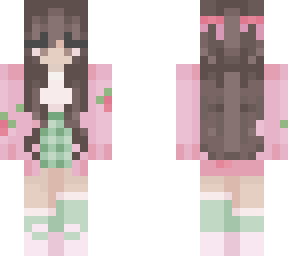 pink strawberry girl slim model