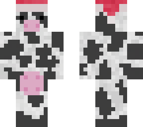 santa hat cow
