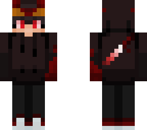 with blood