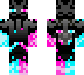 blue and pink enderman
