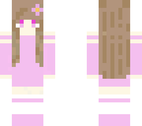chica de flores rosa