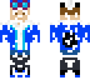 hermitcraft dane christmas 2025 blue outfit snow covered