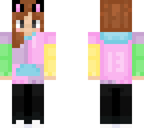 color block sweater girl