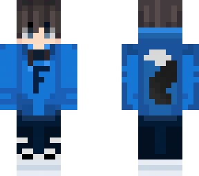 minecraft blue hoodie skin