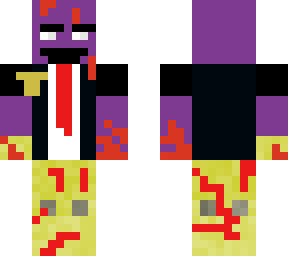 william afton half in yellow rabbit suit and half in normal suit