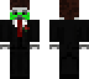 guy with crepermask in suit