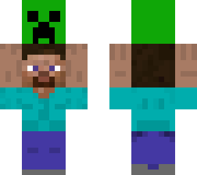 steve carrying creeper head