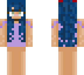 blue hair cnscreations minecraft skin base