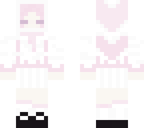 cute white pink hoodie girl