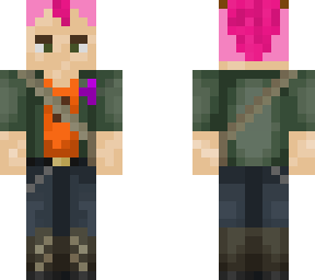 pink hair deer antler camp half blood, mohawk