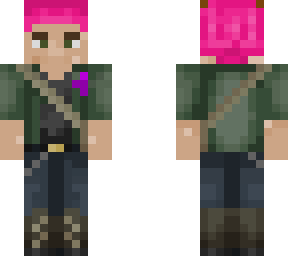 pink haired mohawk deer