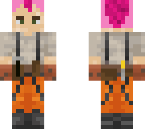 pink mohawk, jumpsuit