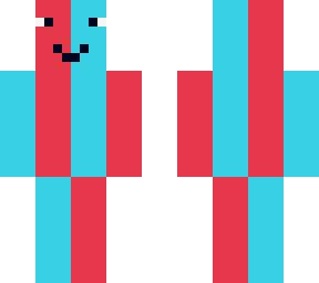 the blue and red man