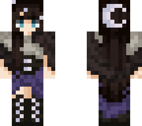 whimsy goth moon witch elf blue eyes