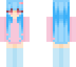 blue and pink