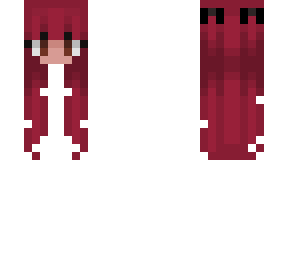 red hair girl head with bows