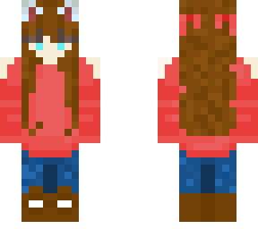 red jumper teen girl (brown boots)