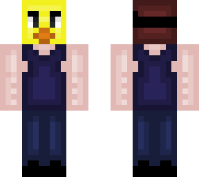 creepy of duck mask of man